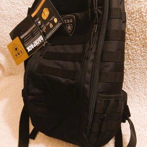 NWT TBG Tactical Baby Gear Black Diaper Backpack Bag w/ Built-in Changing Mat